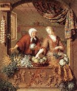 MIERIS, Willem van The Greengrocer oil painting artist